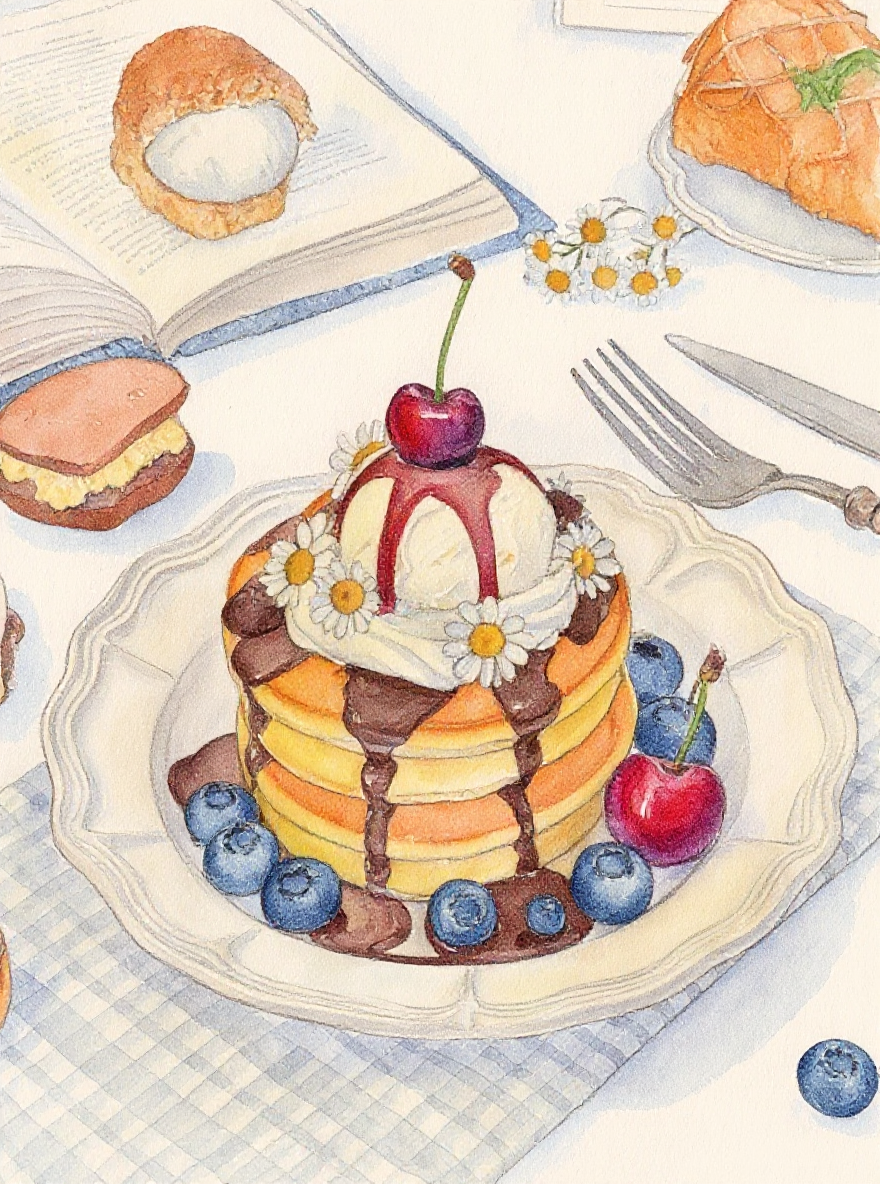 Photo to Sketch Sample: Cake | VisualGPT