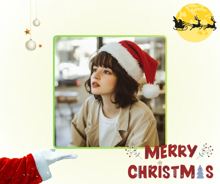 写真にサンタ帽を追加 - 写真にサンタ帽を追加とは？