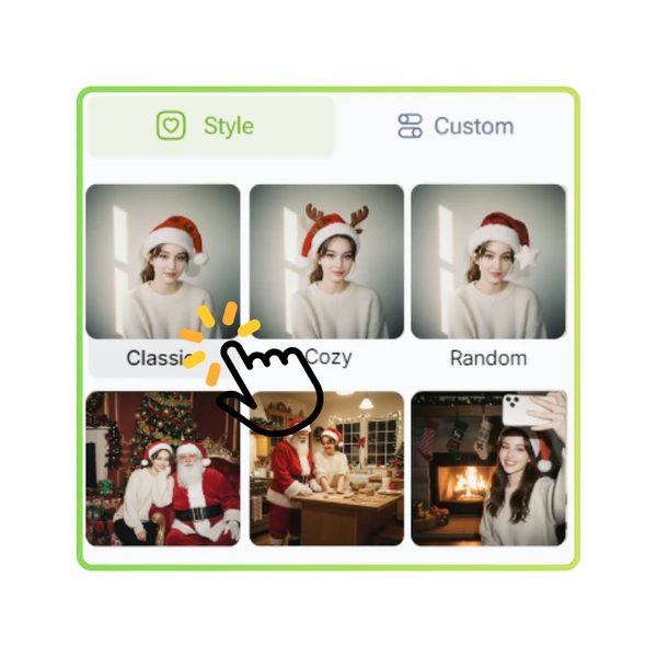 写真にサンタ帽を追加 - ステップ2：サンタ帽のスタイルを選択