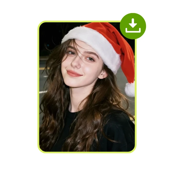 写真にサンタ帽を追加 - ステップ3：生成してダウンロード