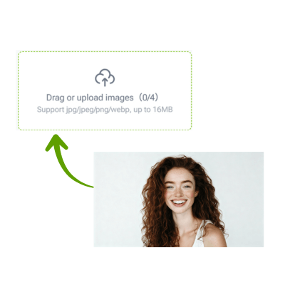 AI ヘアカラー変更ツール: ステップ 1: 写真をアップロード