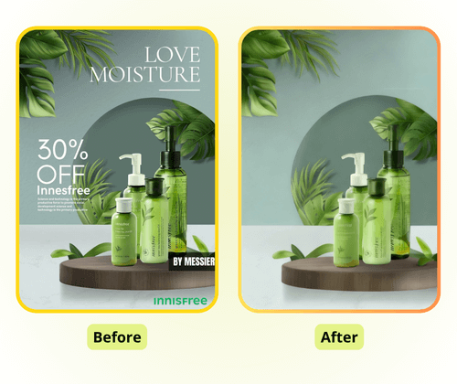 AI Text Remover：バナー、ポスター、マーケティング素材