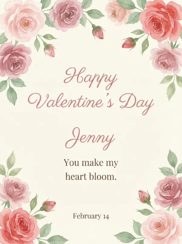 AI Valentine Day Card Maker: Create custom Valentine Day cards from text instantly.